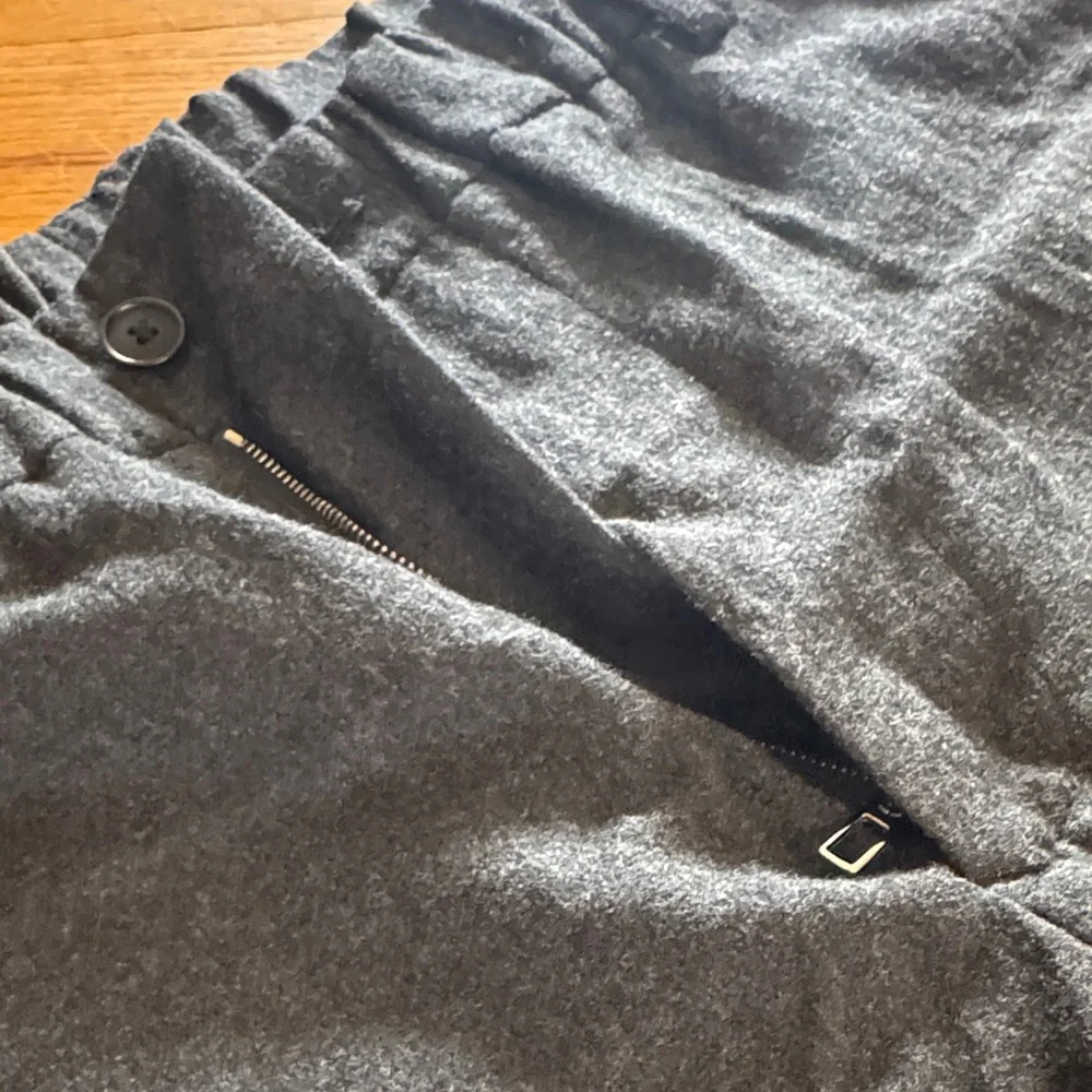 Giorgio Armani Wool Black Casual Jogger Pants